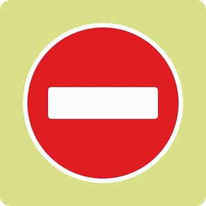 Дорожный знак с флуоресцентной окантовкой 3.1 Въезд запрещен