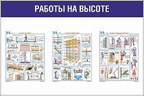 Стенд Работы на высоте  ( Пластик ПВХ 4 мм, алюминиевый профиль, 3 плаката А2 Соуэло) (1500х1000; Пластик ПВХ 4 мм, алюминиевый профиль; )