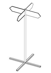 Уличная информационная стойка-указатель сторон света